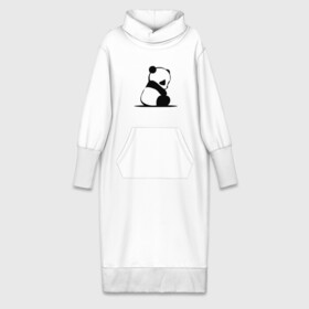 Платье удлиненное хлопок с принтом Грустный панда в Екатеринбурге,  |  | бамбук | животное | медведь