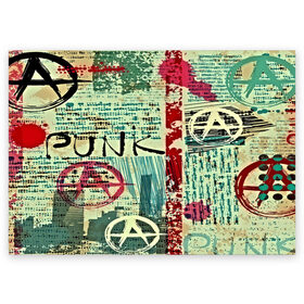 Поздравительная открытка с принтом Punk в Екатеринбурге, 100% бумага | плотность бумаги 280 г/м2, матовая, на обратной стороне линовка и место для марки
 | анархия | панк | рок