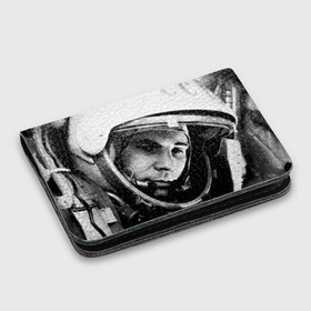 Картхолдер с принтом с принтом Юрий Гагарин в Екатеринбурге, натуральная матовая кожа | размер 7,3 х 10 см; кардхолдер имеет 4 кармана для карт; | первый космонавт