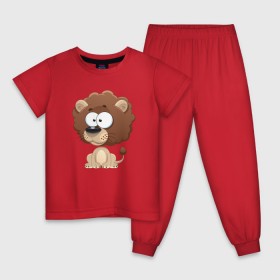 Детская пижама хлопок с принтом Львёнок в Екатеринбурге, 100% хлопок |  брюки и футболка прямого кроя, без карманов, на брюках мягкая резинка на поясе и по низу штанин
 | 