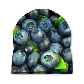 Шапка 3D с принтом Голубика в Екатеринбурге, 100% полиэстер | универсальный размер, печать по всей поверхности изделия | blueberry | голубика | черника | ягоды