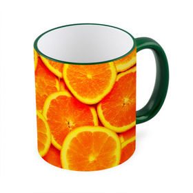 Кружка 3D с принтом Сочные апельсины в Екатеринбурге, керамика | ёмкость 330 мл | апельсин | летние | сочные | цитрус | яркие