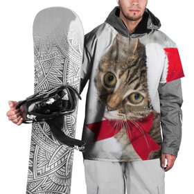 Накидка на куртку 3D с принтом Новогодний кот в колпаке в Екатеринбурге, 100% полиэстер |  | Тематика изображения на принте: грустный | добрый | животное | киса | киска кися | кот | котенок | котэ | кошка | красивый | лапа | лапка | ласковый | милый | моська | мурлыка | прикольный | смешной | унылый | усатый | шерсть