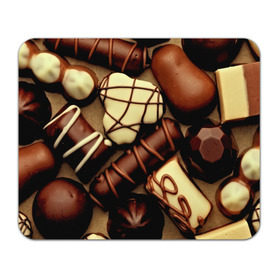 Коврик прямоугольный с принтом Сладкие конфетки в Екатеринбурге, натуральный каучук | размер 230 х 185 мм; запечатка лицевой стороны | 3d | десерт | еда | конфеты | много | пища | разные | сладкое | темный | фигуры | фон | форма | шоколад | яркие