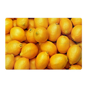 Магнитный плакат 3Х2 с принтом Лимончики в Екатеринбурге, Полимерный материал с магнитным слоем | 6 деталей размером 9*9 см | Тематика изображения на принте: 3d | витамин | еда | желтый | лето | лимон | много | пища | прикольные | сочные | фрукты | цитрус | яркие
