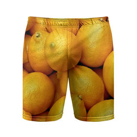 Мужские шорты 3D спортивные с принтом Лимончики в Екатеринбурге,  |  | Тематика изображения на принте: 3d | витамин | еда | желтый | лето | лимон | много | пища | прикольные | сочные | фрукты | цитрус | яркие