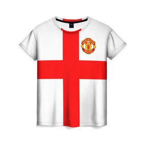 Женская футболка 3D с принтом Manchester united в Екатеринбурге, 100% полиэфир ( синтетическое хлопкоподобное полотно) | прямой крой, круглый вырез горловины, длина до линии бедер | 3d | 3д | fc | manchester united | mu | англия | британия | игра | канониры | красные дьяволы | лондон | манчестер | мю | флаг | флаг британии | футбол | эмблема