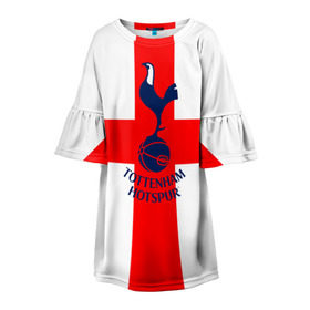 Детское платье 3D с принтом Tottenham в Екатеринбурге, 100% полиэстер | прямой силуэт, чуть расширенный к низу. Круглая горловина, на рукавах — воланы | 3d | english | fc | football | new | tottenham | tottenham hotspur | англия | британия | логотип | лондон | новые | популярные | прикольные | тоттенхэм | тоттенхэм хотспур | фк | флаг | футбол | футбольный клуб