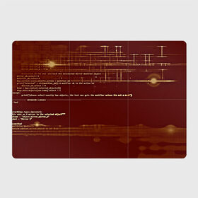 Магнитный плакат 3Х2 с принтом Программный код в Екатеринбурге, Полимерный материал с магнитным слоем | 6 деталей размером 9*9 см | кибер | код | коричневый | прога