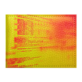 Обложка для студенческого билета с принтом Компьютерный код в Екатеринбурге, натуральная кожа | Размер: 11*8 см; Печать на всей внешней стороне | желтый | кибер | код | оранжевый | прога