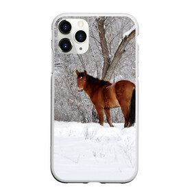 Чехол для iPhone 11 Pro матовый с принтом Лошадка в зимнем лесу в Екатеринбурге, Силикон |  | Тематика изображения на принте: вожжи | голоп | грация | езда | есаул | жеребец | животное | кобыла | кобылица | конь | копыта | копыто | лошадь | пегас | пони | рысак | сбруя | скакун | скачет | скачка | стойло | троя