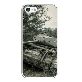 Чехол для iPhone 5/5S матовый с принтом Тигр в Екатеринбурге, Силикон | Область печати: задняя сторона чехла, без боковых панелей |   | немецкий | русские | танки