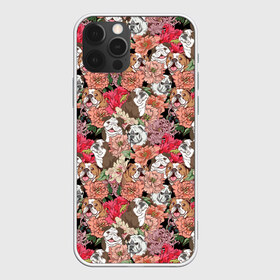 Чехол для iPhone 12 Pro Max с принтом Dogs and flowers в Екатеринбурге, Силикон |  | boxer | cute | dog | flower | flowers | love | lovely | summer | боксер | бульдог | летний | лето | пес | пионы | собака | собачка | цветочный | цветы