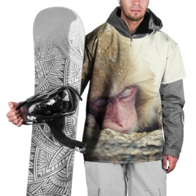 Накидка на куртку 3D с принтом Обезьянка спит в Екатеринбурге, 100% полиэстер |  | бабуин | животное | обезьяна | орангутанг | примат