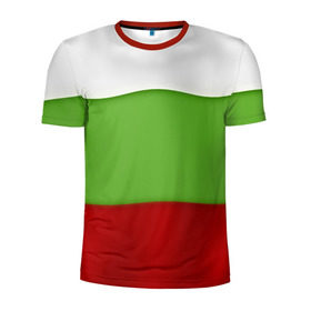 Мужская футболка 3D спортивная с принтом Болгария в Екатеринбурге, 100% полиэстер с улучшенными характеристиками | приталенный силуэт, круглая горловина, широкие плечи, сужается к линии бедра | bulgaria | flag | болгария | республика болгария | текстура | флаг