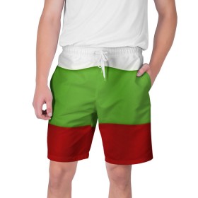 Мужские шорты 3D с принтом Болгария в Екатеринбурге,  полиэстер 100% | прямой крой, два кармана без застежек по бокам. Мягкая трикотажная резинка на поясе, внутри которой широкие завязки. Длина чуть выше колен | bulgaria | flag | болгария | республика болгария | текстура | флаг