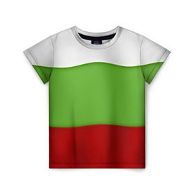Детская футболка 3D с принтом Болгария в Екатеринбурге, 100% гипоаллергенный полиэфир | прямой крой, круглый вырез горловины, длина до линии бедер, чуть спущенное плечо, ткань немного тянется | bulgaria | flag | болгария | республика болгария | текстура | флаг