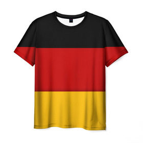 Мужская футболка 3D с принтом Германия в Екатеринбурге, 100% полиэфир | прямой крой, круглый вырез горловины, длина до линии бедер | germany | флаг