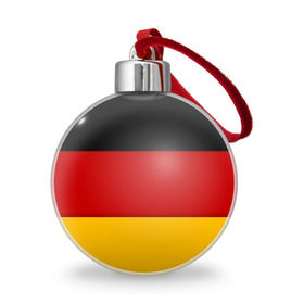 Ёлочный шар с принтом Германия в Екатеринбурге, Пластик | Диаметр: 77 мм | germany | флаг