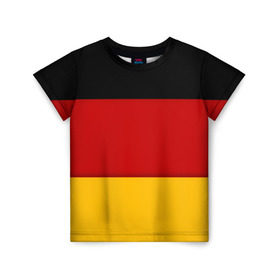 Детская футболка 3D с принтом Германия в Екатеринбурге, 100% гипоаллергенный полиэфир | прямой крой, круглый вырез горловины, длина до линии бедер, чуть спущенное плечо, ткань немного тянется | germany | флаг