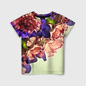 Детская футболка 3D с принтом Орхидеи в Екатеринбурге, 100% гипоаллергенный полиэфир | прямой крой, круглый вырез горловины, длина до линии бедер, чуть спущенное плечо, ткань немного тянется | 3d | flower | весна | другие | красивые цветы | красные | лето | поле | полевой цветок | прикольные | природа | текстуры | цветочки | цветы