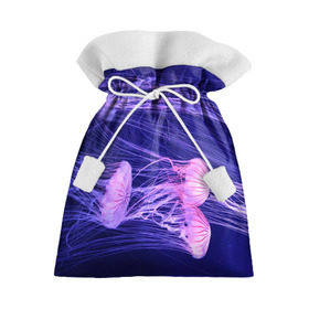 Подарочный 3D мешок с принтом Розовые медузы в Екатеринбурге, 100% полиэстер | Размер: 29*39 см | Тематика изображения на принте: аквариум | вода | дайвинг | милые | море | океан | плывет | подводный мир | рыбалка | рыбка | рыбы | стая | фауна