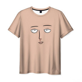 Мужская футболка 3D с принтом One punch man в Екатеринбурге, 100% полиэфир | прямой крой, круглый вырез горловины, длина до линии бедер | anime | one punch man | saitama