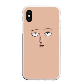 Чехол для iPhone XS Max матовый с принтом One punch man в Екатеринбурге, Силикон | Область печати: задняя сторона чехла, без боковых панелей | anime | one punch man | saitama