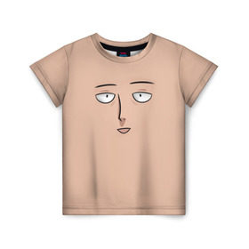 Детская футболка 3D с принтом One punch man в Екатеринбурге, 100% гипоаллергенный полиэфир | прямой крой, круглый вырез горловины, длина до линии бедер, чуть спущенное плечо, ткань немного тянется | anime | one punch man | saitama