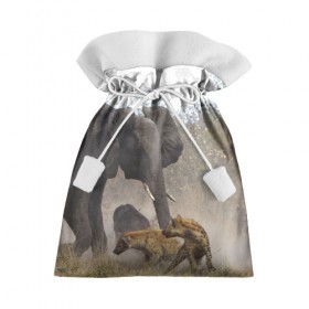Подарочный 3D мешок с принтом Гиены охотятся на слона в Екатеринбурге, 100% полиэстер | Размер: 29*39 см | Тематика изображения на принте: африка | африканский | бивни | большой | гигант джунгли | гиены | индийский | индия | лесной великан | мамонт | огромный | охота | саванна | сафари | серый | слон | слониха | стадо | уши | хобот