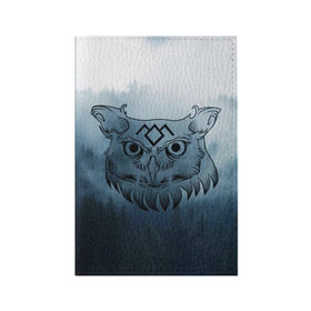 Обложка для паспорта матовая кожа с принтом Twin Peaks Совы в Екатеринбурге, натуральная матовая кожа | размер 19,3 х 13,7 см; прозрачные пластиковые крепления | twin peaks твин пикс | дэвид линч | лес | лора палмер | сова | туман