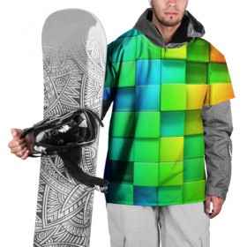Накидка на куртку 3D с принтом Пазлы в Екатеринбурге, 100% полиэстер |  | Тематика изображения на принте: абстракция | годнота | зеленый. кубы | пазлы | радуга | яркий