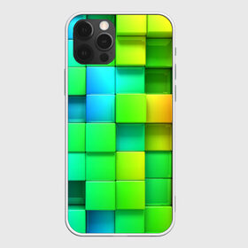 Чехол для iPhone 12 Pro Max с принтом Пазлы в Екатеринбурге, Силикон |  | абстракция | годнота | зеленый. кубы | пазлы | радуга | яркий