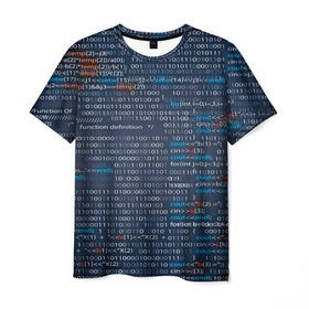 Мужская футболка 3D с принтом Информатика в Екатеринбурге, 100% полиэфир | прямой крой, круглый вырез горловины, длина до линии бедер | computer code | technology | код | компьютеры