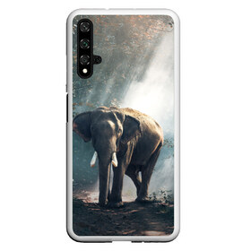 Чехол для Honor 20 с принтом Слон в лесу в Екатеринбурге, Силикон | Область печати: задняя сторона чехла, без боковых панелей | африка | африканский | бивни | большой | гигант джунгли | зоопарк | индийский | индия | лесной великан | мамонт | огромный | саванна | сафари | серый | слон | слоненок | слониха | стадо | уши | хобот