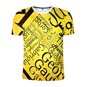 Мужская футболка 3D спортивная с принтом Newspaper в Екатеринбурге, 100% полиэстер с улучшенными характеристиками | приталенный силуэт, круглая горловина, широкие плечи, сужается к линии бедра | 3d | буквы | газета | другие | много | прикольные | разные | текстуры | яркие