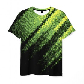 Мужская футболка 3D с принтом Пиксельные лучи в Екатеринбурге, 100% полиэфир | прямой крой, круглый вырез горловины, длина до линии бедер | 3d | другие | красивые | линии | лучи | огни | пиксели | поверхности | полосы | прикольные | свет | текстуры | яркие