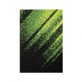 Обложка для паспорта матовая кожа с принтом Пиксельные лучи в Екатеринбурге, натуральная матовая кожа | размер 19,3 х 13,7 см; прозрачные пластиковые крепления | 3d | другие | красивые | линии | лучи | огни | пиксели | поверхности | полосы | прикольные | свет | текстуры | яркие