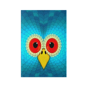 Обложка для паспорта матовая кожа с принтом Сова в Екатеринбурге, натуральная матовая кожа | размер 19,3 х 13,7 см; прозрачные пластиковые крепления | 3d | глаза | голова | другие | животные | нос | прикольные | птицы | сова | цветные | яркие