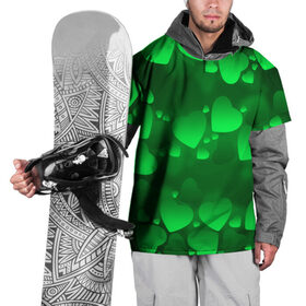 Накидка на куртку 3D с принтом Зеленые сердечки в Екатеринбурге, 100% полиэстер |  | 14 февраля | 3d | день святого валентина | другие | зеленые | картинки | красивые | любовь | праздник | прикольные | сердечки | текстуры | яркие