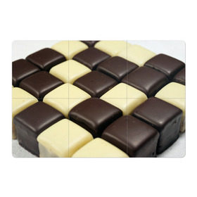 Магнитный плакат 3Х2 с принтом Шоколадные конфеты в Екатеринбурге, Полимерный материал с магнитным слоем | 6 деталей размером 9*9 см | Тематика изображения на принте: десерт | еда | конфеты | сладкое | структуры | шахматы | шоколад