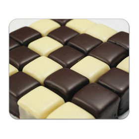 Коврик прямоугольный с принтом Шоколадные конфеты в Екатеринбурге, натуральный каучук | размер 230 х 185 мм; запечатка лицевой стороны | Тематика изображения на принте: десерт | еда | конфеты | сладкое | структуры | шахматы | шоколад