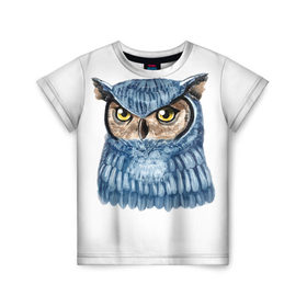Детская футболка 3D с принтом Сова совушка совунья в Екатеринбурге, 100% гипоаллергенный полиэфир | прямой крой, круглый вырез горловины, длина до линии бедер, чуть спущенное плечо, ткань немного тянется | Тематика изображения на принте: owl | swag | свэг | сова