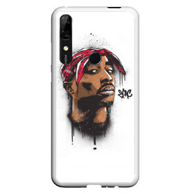 Чехол для Honor P Smart Z с принтом 2Pac в Екатеринбурге, Силикон | Область печати: задняя сторона чехла, без боковых панелей | 2pac | rap | shakur | tupac | рэп | тупак | шакур