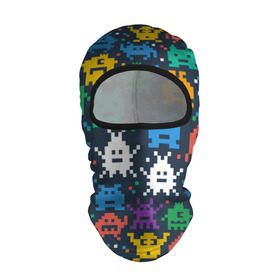 Балаклава 3D с принтом Монстры пиксели в Екатеринбурге, 100% полиэстер, ткань с особыми свойствами — Activecool | плотность 150–180 г/м2; хорошо тянется, но при этом сохраняет форму. Закрывает шею, вокруг отверстия для глаз кайма. Единый размер | camo | camouflage | game | halloween | minecraft | pacman | pixel | space invaders | игра | камуфляж | классика | майнкрафт | монстры | пиксели | пиксель | хэллоуин