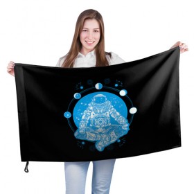 Флаг 3D с принтом Космонавт в Екатеринбурге, 100% полиэстер | плотность ткани — 95 г/м2, размер — 67 х 109 см. Принт наносится с одной стороны | день космонавтики | звезда | звезды | космонавт | космонавты | космос | планета | планеты | ракета | ракеты