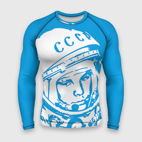 Мужской рашгард 3D с принтом Гагарин 1 в Екатеринбурге,  |  | гагарин | день космонавтики | звезды | космос