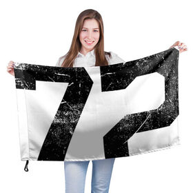 Флаг 3D с принтом New York 72 Black в Екатеринбурге, 100% полиэстер | плотность ткани — 95 г/м2, размер — 67 х 109 см. Принт наносится с одной стороны | 