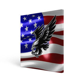 Холст квадратный с принтом Флаг США с орлом в Екатеринбурге, 100% ПВХ |  | usa | америка | белоголовый | герб | государство | доллар | дядя сэм | звездно полосатый флаг | лысый | нато | оон | орел | птица | свобода | символ | соединённые штаты америки | страна | сша | штат