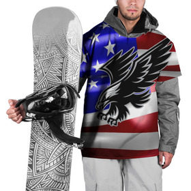 Накидка на куртку 3D с принтом Флаг США с орлом в Екатеринбурге, 100% полиэстер |  | Тематика изображения на принте: usa | америка | белоголовый | герб | государство | доллар | дядя сэм | звездно полосатый флаг | лысый | нато | оон | орел | птица | свобода | символ | соединённые штаты америки | страна | сша | штат